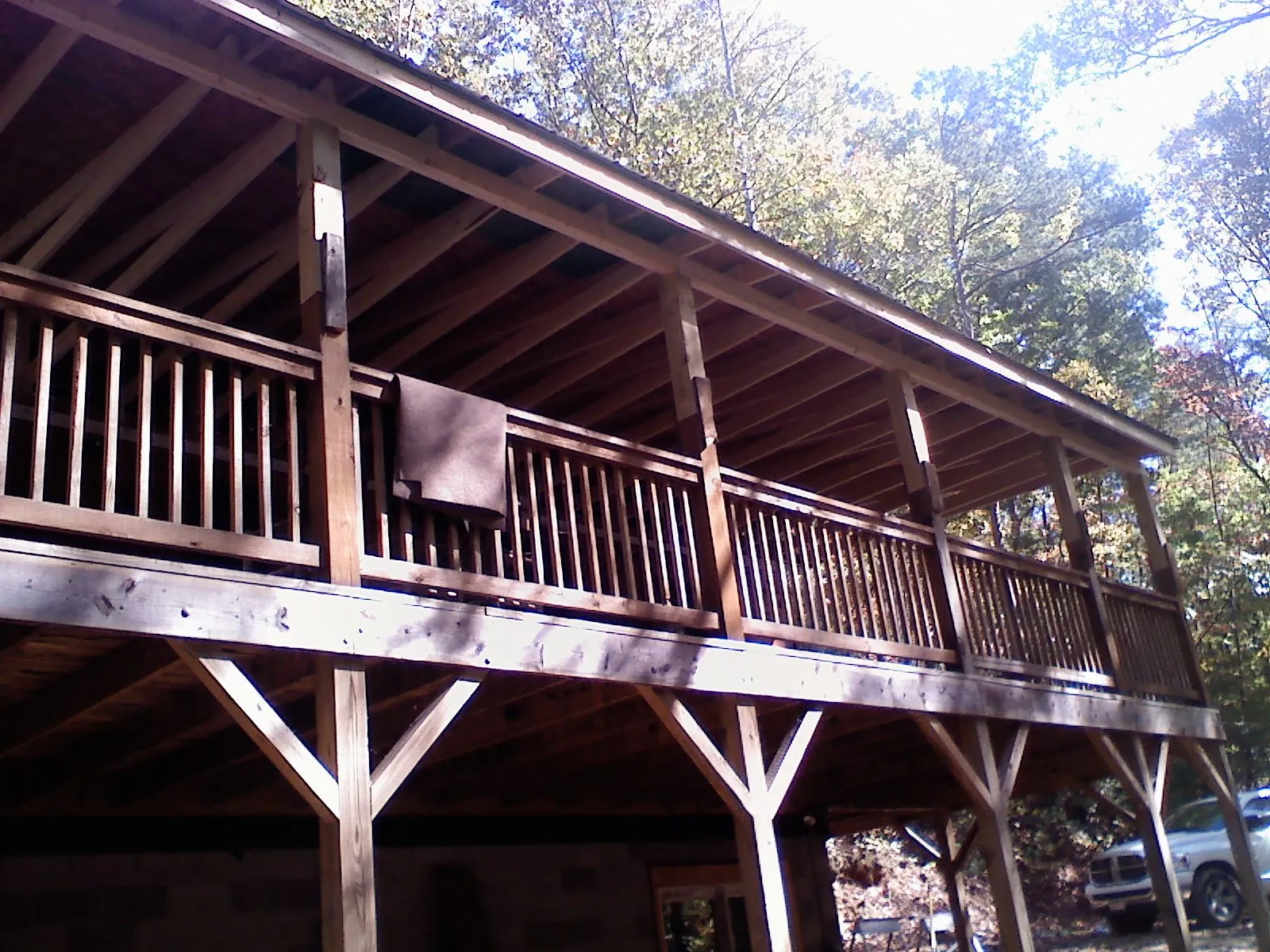 Timber framing under a new elevated porch and deck — Roof Leak Repair in Childersburg by Roofing Brothers